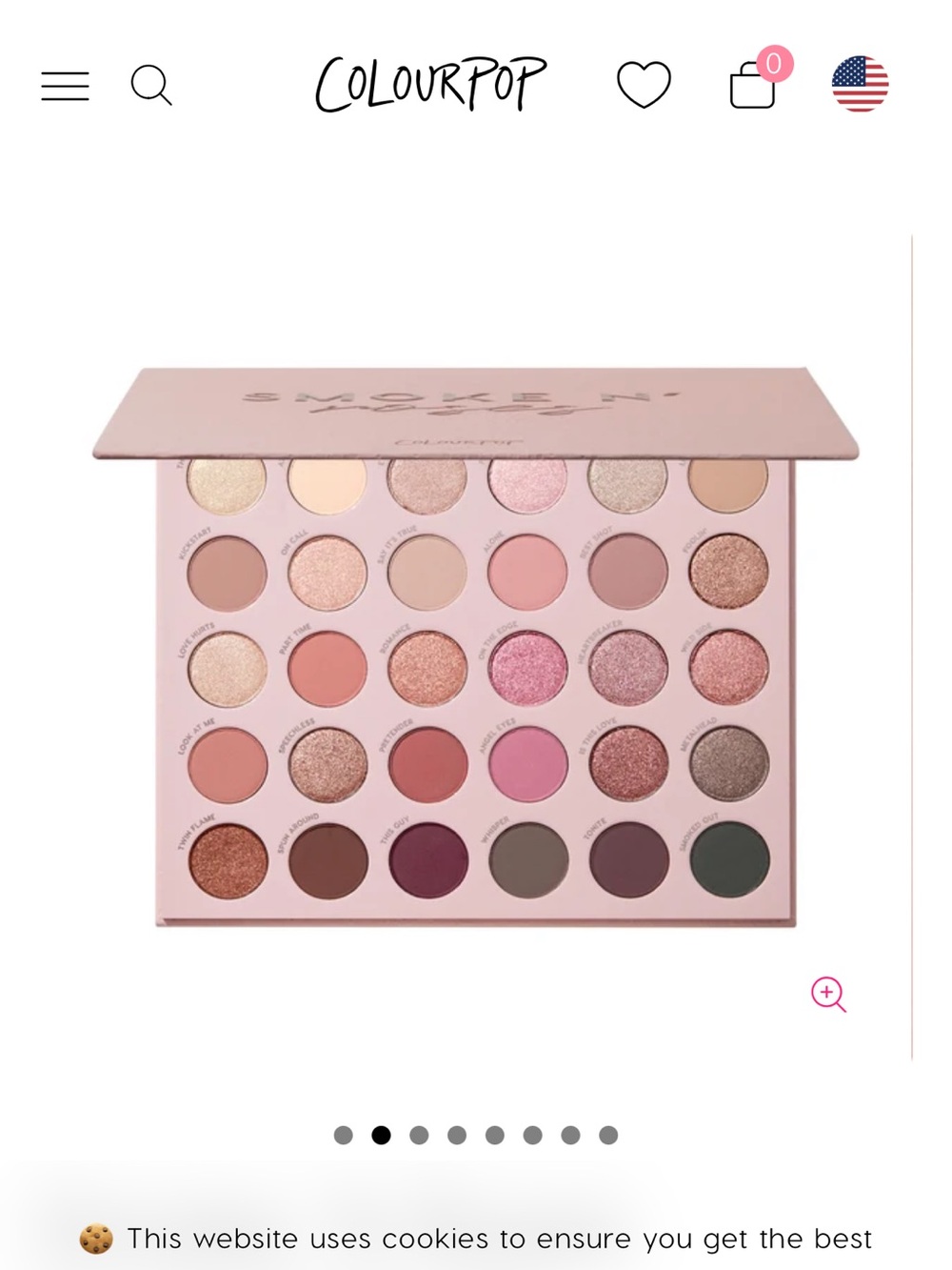 Colourpop Smoke 'N Roses Eyeshadow Palette